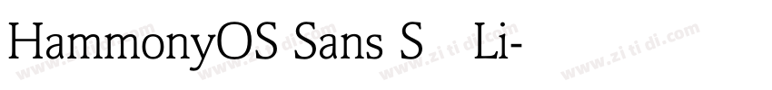 HammonyOS Sans SC Li字体转换